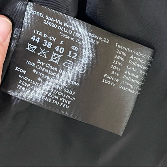 CINZIA ROCCA ICONS BLACK LONG HAIRED COAT SZ US 8 - Picture 6 of 9